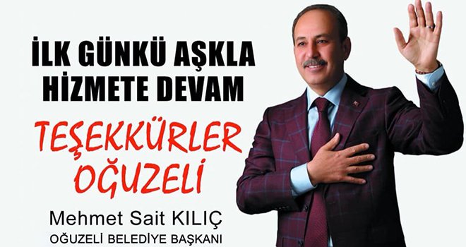 Sait Kılıç'tan hemşerilerine teşekkür mesajı