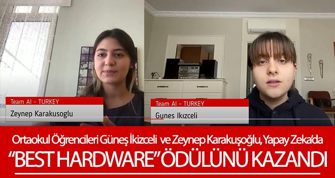 SANKO Okulları öğrencilerine yapay zeka yarışmasında 'Best Hardware' ödülü