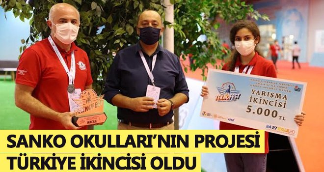 SANKO Okulları’nın projesi Türkiye ikincisi oldu