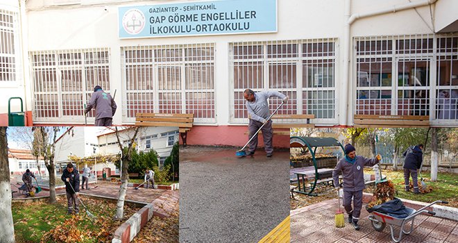 Şehitkamil'deki okullar temizleniyor