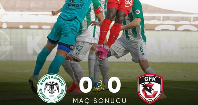 Süper Lig: Konyaspor: 0 - Gaziantep FK: 0