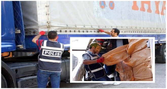 TIR DOLUSU KAÇAK SİGARA YAKALANDI