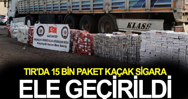 TIR'da kaçak sigara ele geçirildi, şoför gözaltına alındı