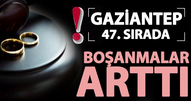 TÜİK açıkladı! Gaziantep'te kaba boşanma hızı arttı