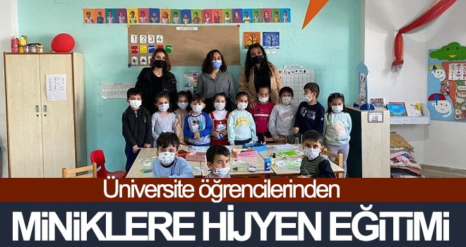 Üniversite öğrencilerinden miniklere hijyen eğitimi