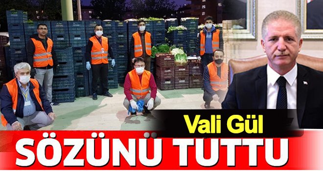 Vali Gül, tüm sebze ve meyveleri satın aldı