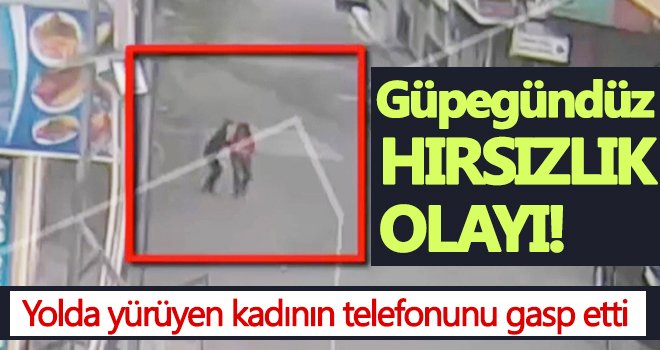 Yolda yürüyen kadının telefonunu gasp eden şahıs tutuklandı