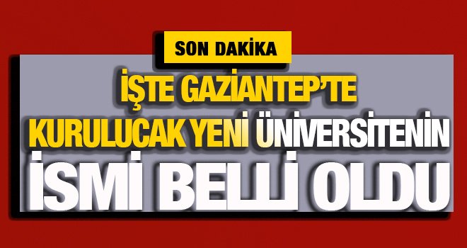 Zirve üniversitesi’nin yerine kurulacak olan üniversitesinin adı belli oldu